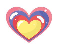 heart with rainbow colors vector