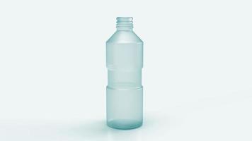 plastic bottle for recycled content 3d rendering. photo