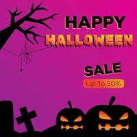 banner de redes sociales de halloween, perfecto para banner de redes sociales, afiche, etc. vector