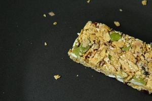 cereal bar healthy diet food image close up. photo