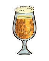 golden beer cup drink vector