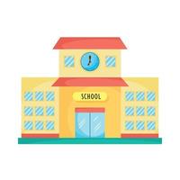 school facade building vector