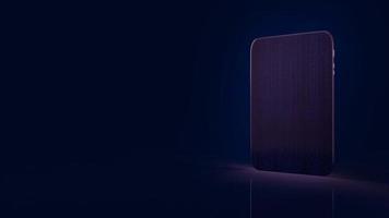 tablet and digital number for technology content 3d rendering photo
