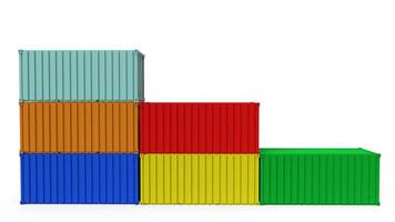 CONTAINER on white background for shipping concept 3d rendering. photo