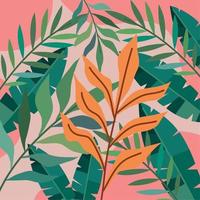 jungle tropical leafs pattern vector