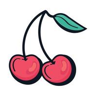 cherries nineties patch vector