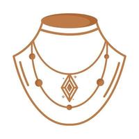 necklace with rhombus vector
