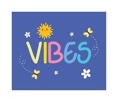 vibes mini poster vector