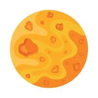 yellow planet universe space vector