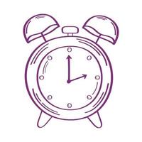 alarm clock doodle style vector