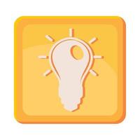 light bulb in button vector