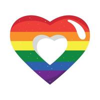 lgtbi flag in heart vector