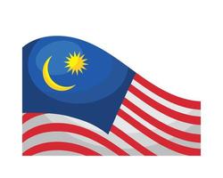 malaysia flag waving vector