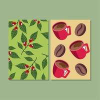 coffee drinks isometric patterns vector