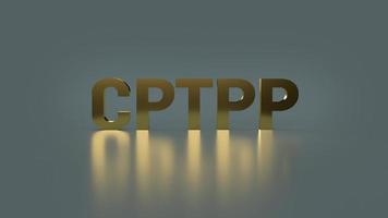 The cptpp or Comprehensive and Progressive Agreement for Trans Pacific Partnership 3d rendering for background photo