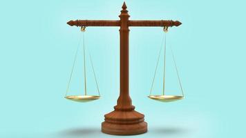 libra law on blue background 3d  rendering for law content. photo