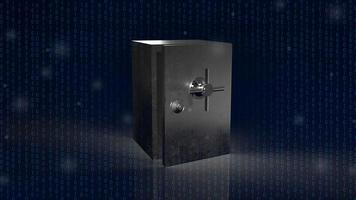 safe box and digital number  in dark background for  security content 3d rendering photo