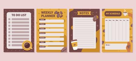 Coffee Journal Template vector