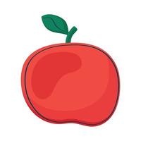 manzana roja fresca vector