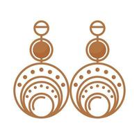 earrings with circles vector