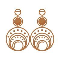 earrings with circles vector