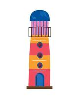 nautical lighthouse colorful vector