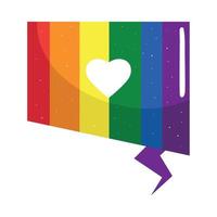 lgtbi flag in speech bubble vector