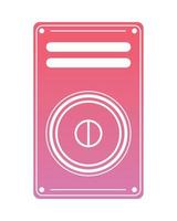 red speaker sound device vector