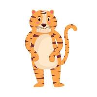 cute tiger standing vector