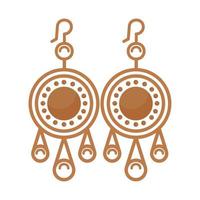 earrings with circles vector