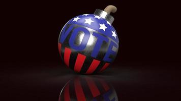 bomb vote logo   for democracy content 3d rendering. photo