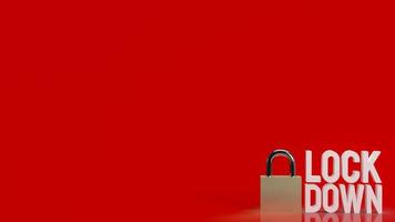 The master key and lock down text for medical content 3d rendering photo