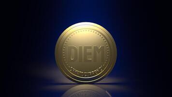 Bangkok ,Thailand - December 3 2020  The diem coins  cryptocurrency from  technology  content 3d rendering. photo