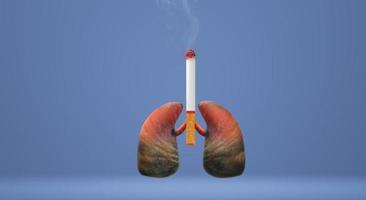 The 3d rendering world no tobacco day  image background. photo