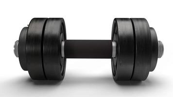 dumbbell on white background 3d rendering for sport content. photo