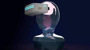 Virtual reality   headset  it equipment 3d rendering for technology content. photo