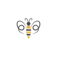 Bee logo icon design template vector