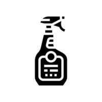 spray para limpiar la ilustración de vector de icono de glifo de ventana