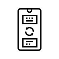 phone online application converter line icon vector illustration