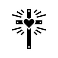 faith christianity glyph icon vector illustration