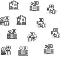 Dismantling Construction Process Vector Seamless Pattern