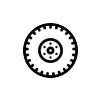 tire icon vector. Isolated contour symbol illustration vector