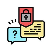 security consultation color icon vector illustration