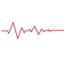 Heart beat line vector isolated icons on white background.