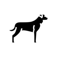 rottweiler dog line icon vector illustration