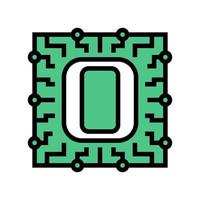 zero number color icon vector illustration