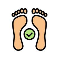 health feet print color icon vector illustration