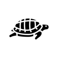 tortuga mascota glifo icono vector ilustración