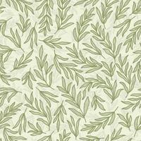 aesthetic rustic leaves with line texture seamless pattern vector