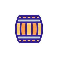 barril de madera para vector de icono de vino. ilustración de símbolo de contorno aislado